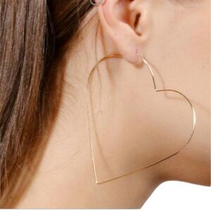 Love Y2K Big Heart fashion earrings jewelry